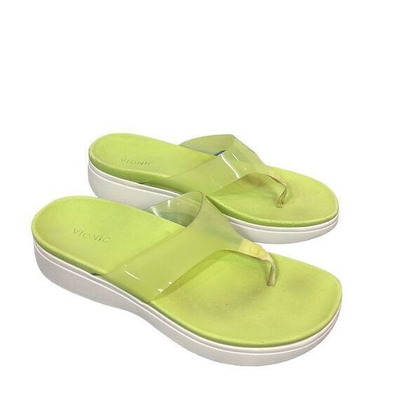 Vionic Women's Sandals Sunrise Luminous Toe-Post Platform Flip Flop Thongs 11 - Picture 1 of 15